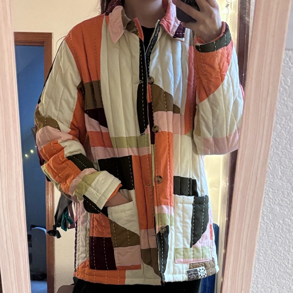 Colorful Patchwork Quilted Jacket - image 7